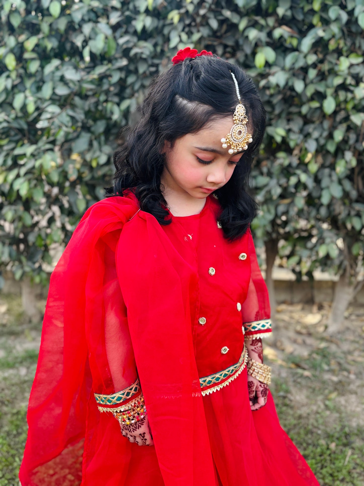 Three piece|Organza Lehnga Shirt Dupatta