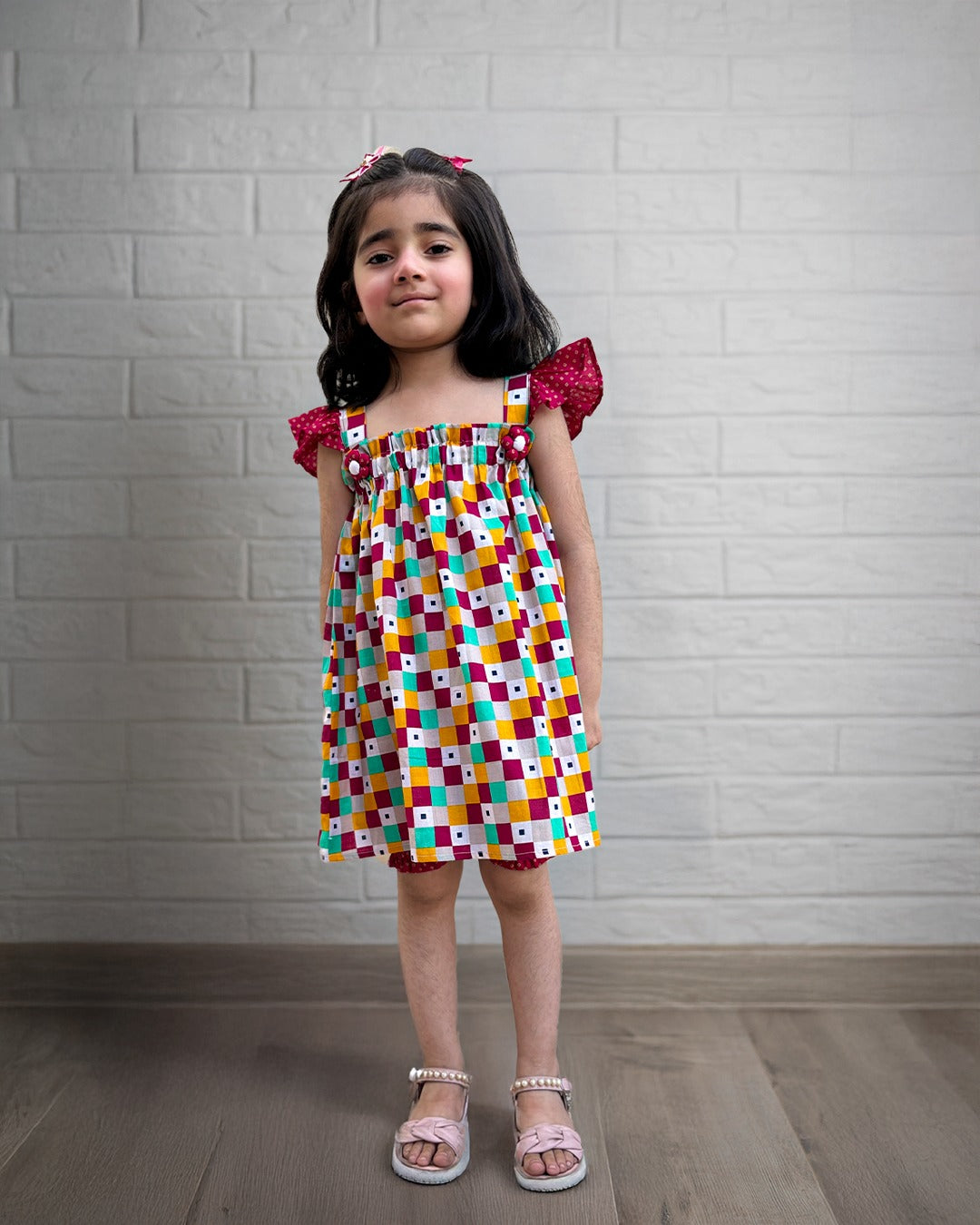 Two piece | lawn frock and shorts