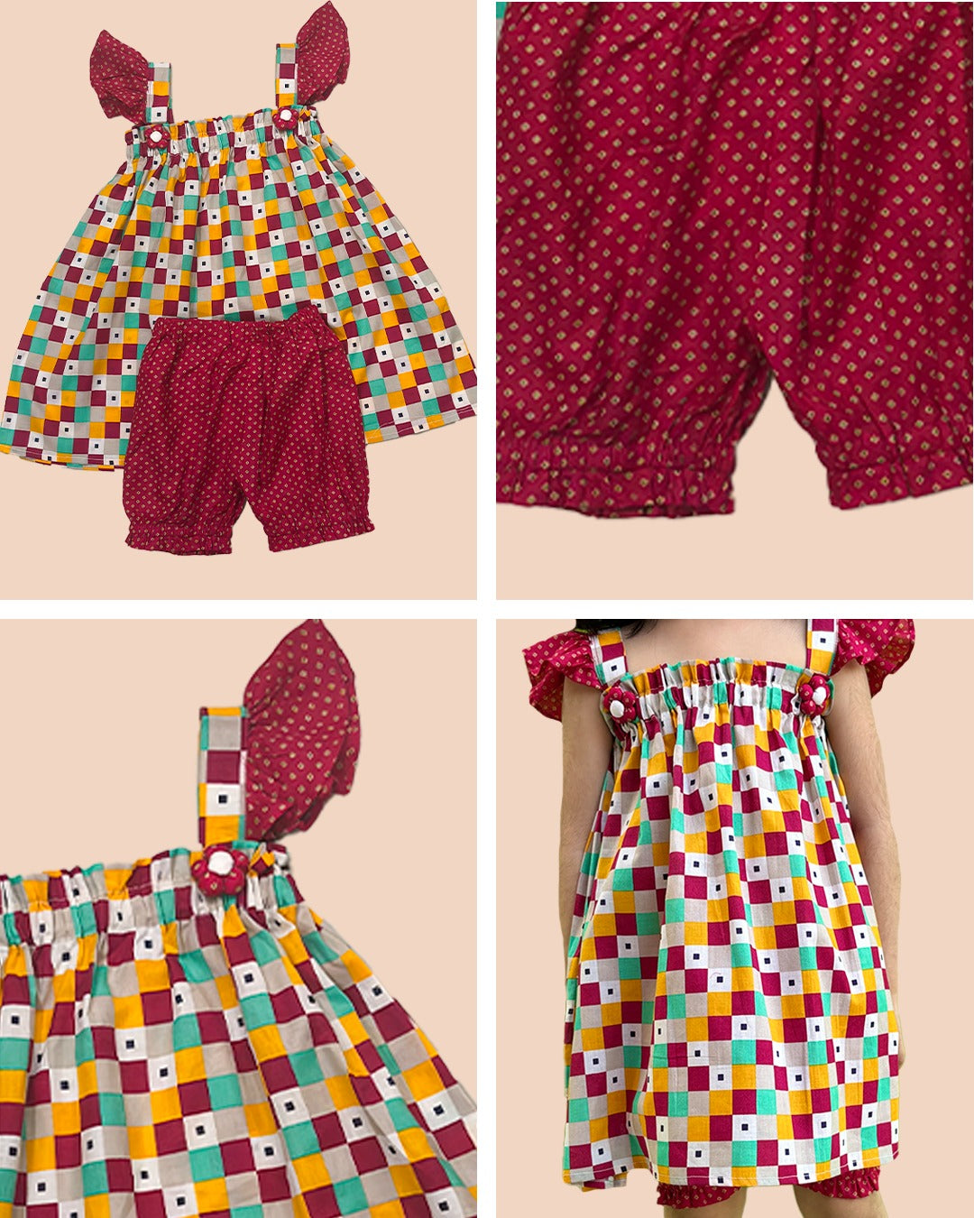 Two piece | lawn frock and shorts