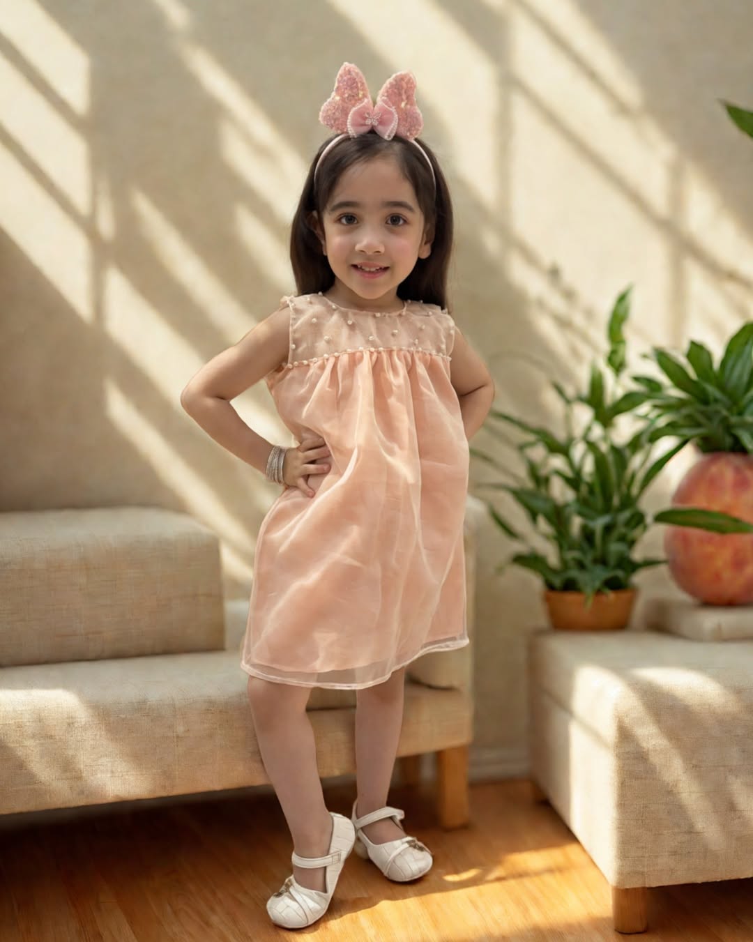Peach Pearl Frock