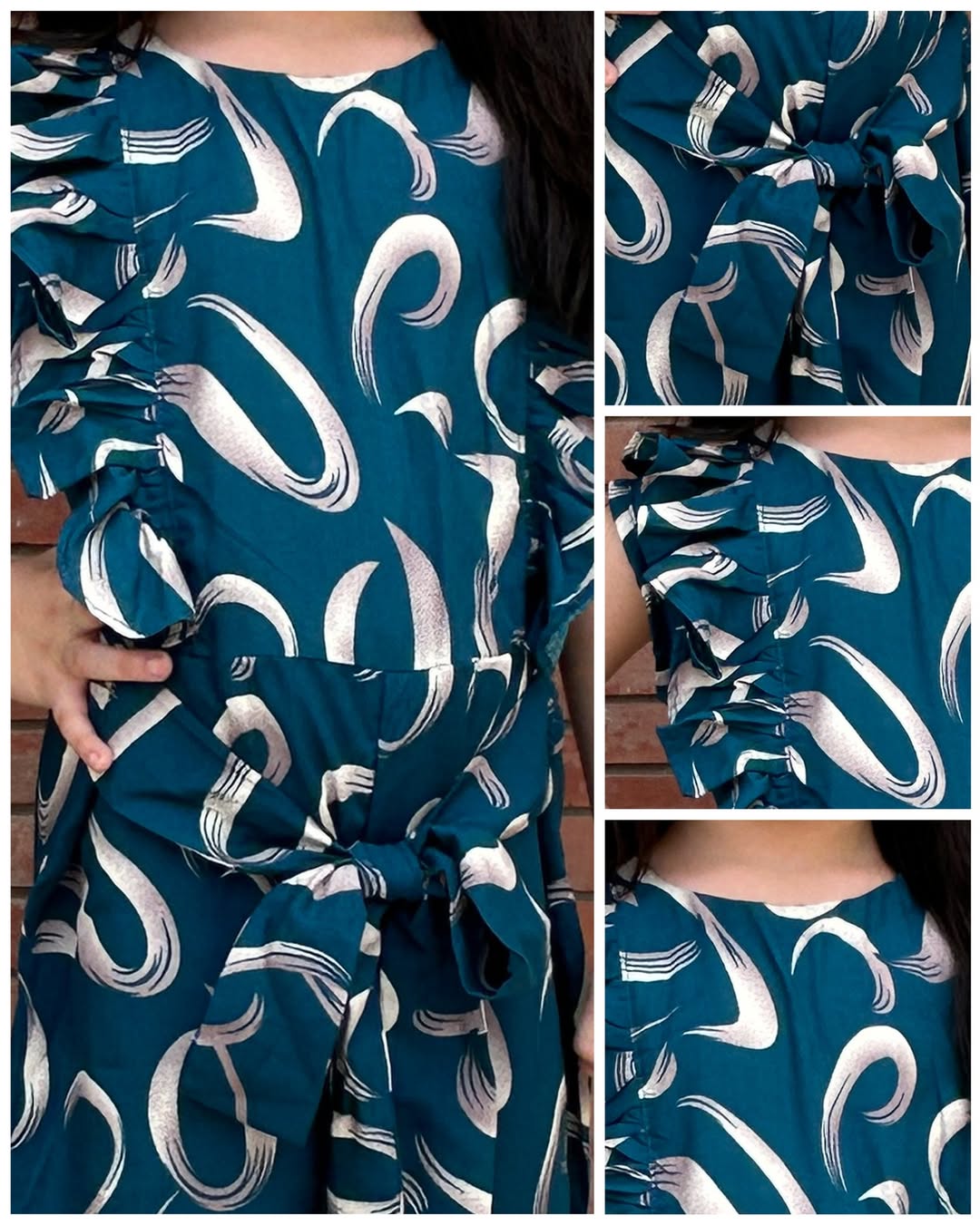 Teal Printed Jumpsuit